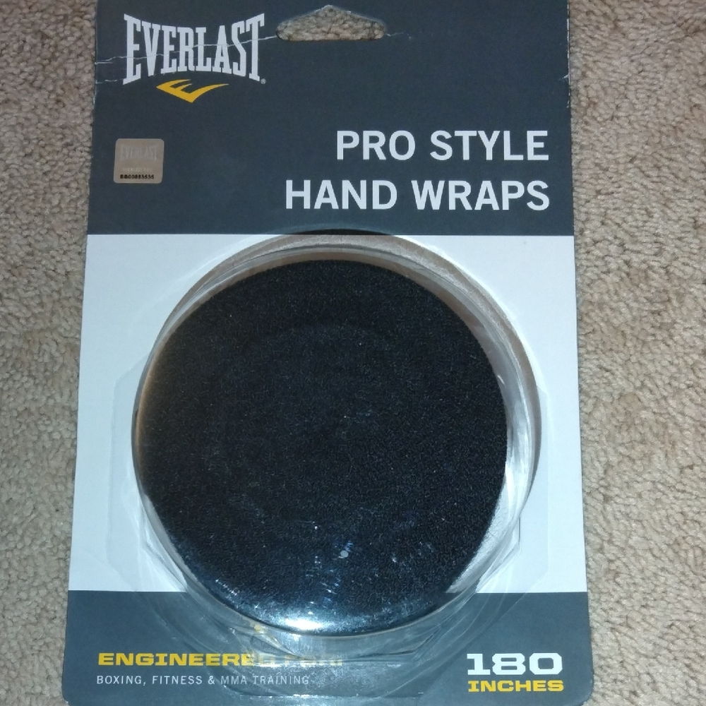 Everlast Black Pro Style Hand Wraps